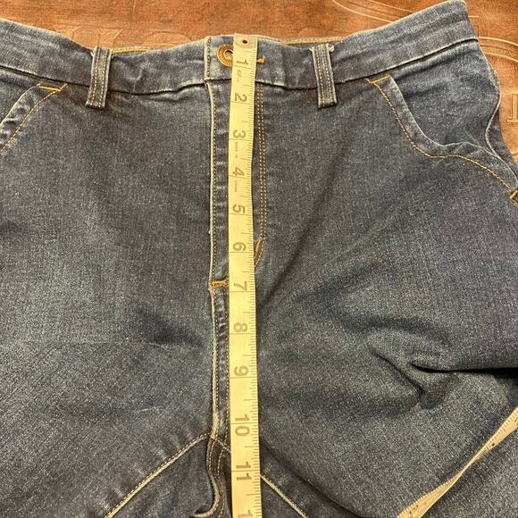 Duluth Trading Co. Womens Asset Management High Rise Trouser Jeans 6x33 Dark - Picture 16 of 16